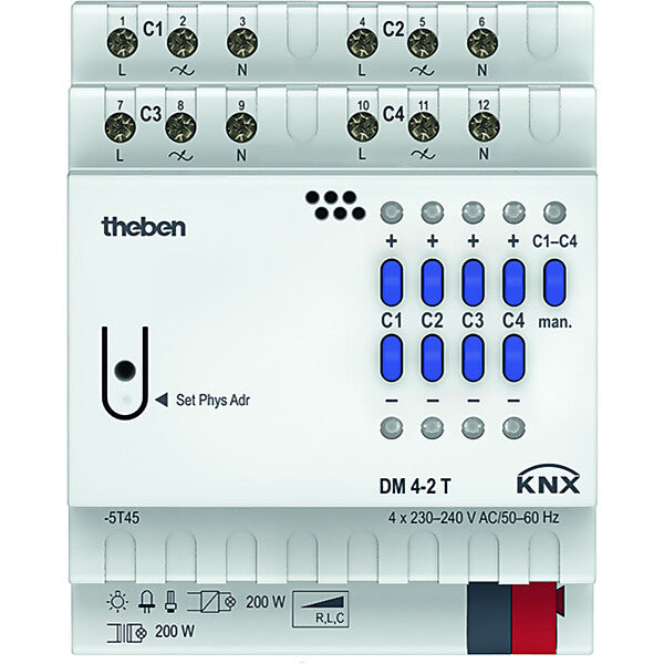 Theben Dimmaktor 4-fach DM 4-2 T KNX